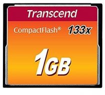 MEMORY COMPACT FLASH 1GB/MLC TS1GCF133 TRANSCEND TS1GCF133