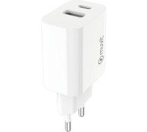 Wall Charger PD 20W Type-C + QC 18W USB By Muvit White MCACC0027