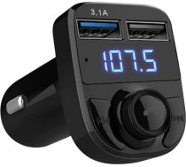 Goodbuy auto FM raidītājs USB | Micro SD | USB | Zila LED | 3.1A v2 GBTRA31V2BK