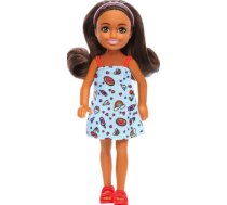 Mattel Barbie: Chelsea with Blue Dress, Headband Brown Hair Mini Doll (HXM97) DWJ33