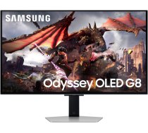 Monitor Samsung Samsung Odyssey OLED G8 S32DG800SU - OLED-Monitor - Smart - Gaming - 81.3 cm (32") - 3840 x 2160 4K @ 240 Hz - 250 cd/m2 - 1000000:1 - DisplayHDR 400 True Black - 0.03 ms - 2xHDMI, DisplayPort - Lautsprecher - Silber LS32DG800SUXEN