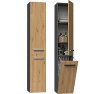 Top E Shop Topeshop NEL IV ANT/ART bathroom storage cabinet Graphite, Oak NEL IV ANTR/ART