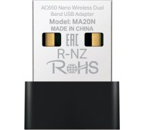 WRL ADAPTER 650MBPS USB NANO/MA20N MERCUSYS MA20N