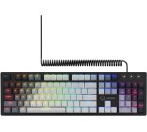 LORGAR Azar 514, Wired mechanical gaming keyboard, RGB backlight, 1680000 colour variations, 18 modes, keys number: 104, 50M clicks, linear dream switches, spring cable up to 3.4m, ABS plastic+metal, magnetic cover, 450*136*39mm, 1.17kg, white, EN layout LRG-GK514W-US