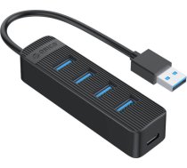 (Ir veikalā) Orico TWU3 USB to 4x USB 3.0 Hub Adapter (black) TWU3-4A-BK-EP-IP