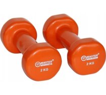 Master čuguna hanteles ar vinila pārklājumu 2 kg x2 MAS4A068