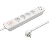 Qoltec 50282 surge protector White 4 AC outlet(s) 230 V 1.8 m 50282