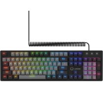 LORGAR Azar 514, Wired mechanical gaming keyboard, RGB backlight, 1680000 colour variations, 18 modes, keys number: 104, 50M clicks, linear dream switches, spring cable up to 3.4m, ABS plastic+metal, magnetic cover, 450*136*39mm, 1.17kg, black, EN layout LRG-GK514B-US