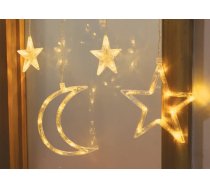 Goodbuy LED gaismas aizkars | Zvaigznes un mēness | Silti balta gaisma ML47C