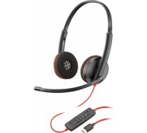 Sennheiser HP Poly Blackwire 3220 Stereo USB-C Headset +USB-C A Adapter (Bulk) (209749-201 209745-201) 8X228A6 8X228A6