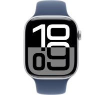 Apple Watch Series 10 Viedpulkstenis 46 mm / GPS / Cellular / Silver Aluminium / Denim Sport Band / M-L MWY13ET/A