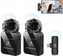 Mikrofon Puluz 2x Bezprzewodowy Mikrofon Krawatowy do Telefonu USB TYPE-C / USB-C Puluz / PU648B SB8060