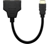 Adapteris Savio HDMI Splitter Male - 2 x HDMI Female AK-77