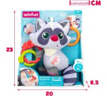 Win Fun Iekarināmais mīkstais grabulis Jenots rotaļlieta ar skaņu 22 cm 3 m + CB46707 CB46707