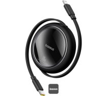Kabelis USB C - IP Lightning 20W 1m ievelkams melns Free2Pull BASEUS P10364501111-00