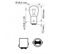 Philips Bremžu signāla spuldze 12495CP 12495CP