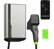 Elektro auto lādēšanas iekārta EV Wallbox Green Cell HabuDen EVGC021B2275 22kW TYPE 2 7,5M GC App NFC BT Wi-Fi EVGC021B2275
