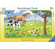 Ravensburger Frame Puzzle 15 pc Cute Animals 060665V