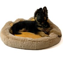 GO GIFT Dog and cat bed XL - camel - 75x75 cm