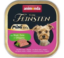 ANIMONDA Vom Feinsten Adult Mini Beef, duck and oregano - wet dog food - 100g