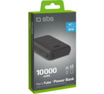 Power Bank 10000 mAh USB+Type-C 10W By SBS Black TTBB10000MINIK