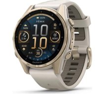 Garmin fenix 8 43mm AMOLED Sapphire Soft Gold with Fog Gray/Dark Viedpulkstenis 010-02903-11