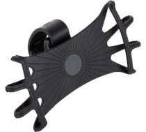 Hurtel Swivel silicone bike holder - black SILICONE BICYCLE PHONE HOLDER 360 ROTATION BLACK