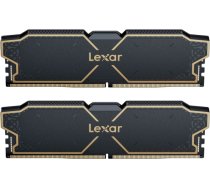 LEXAR 32GB Kit (2x16GB) THOR DDR5 6000 CL38 1.3V Memory with heatsink, Dual pack, Black Color, EAN: 843367136094 LD5U16G60C38LG-RGD