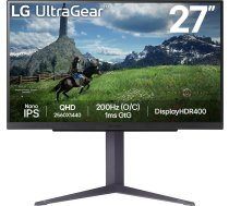 Monitors LG UltraGear 27GS85QX-B, 27" 27GS85QX-B.AEU