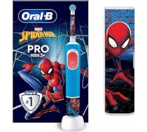 Szczoteczka Braun Oral-B Vitality Pro Kids Spiderman, Child, Rotating-oscillating toothbrush, Daily care, Sensitive, Super sensitive, Blue, Red, 7800 movements per minute, 4 x 30 sec 8006540773390