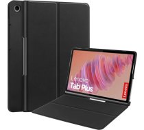 iLike Tri-Fold Plāns Eko-Ādas Statīva Maks Lenovo Tab Plus 11.5'' (2024) TB351FU Melns ILK-TRC-L9-BK