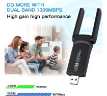 Reach UWA-1 USB Wi-Fi adapter 1300Mbps 802.11ac/a/b/g/n black Adapteris 4778008134930