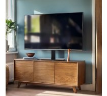 Maclean MC-386 Universal TV Stand Base for Cabinet Dresser Table Desk 32" - 75" 40kg VESA 35° Rotating Temepred Glass Adjustable TV Height Powder Coating MC-386