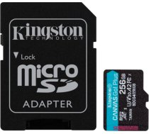 KINGSTON 256GB microSDXC Canvas Go Plus Gen4 200MB/s A2 U3 V30 Card + Adapter SDCG4/256GB