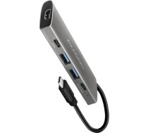 AXAGON HMC-5G2 2x USB-A + 2x USB-C + HDMI, USB-C 3.2 Gen 2 10Gbps hub, PD 60W, 13cm USB-C cable HMC-5G2