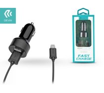 Devia Smart Series Premium Auto Lādētājs 2 x USB 2.4A + Micro USB vads 1m Melns С1204BK