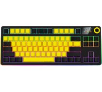 LORGAR KBP70TKLW, Wireless TKL Mechanical Gaming Keyboard Pro, Black/yellow, EN layout LRG-KBP70TKLW-YL-US