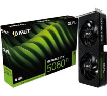 Graphics Card PALIT NVIDIA GeForce RTX 5060 Ti 8 GB GDDR7 128 bit PCIE 5.0 16x Dual Slot Fansink 1xHDMI 3xDisplayPort NE7506T019P1-GB2062D NE7506T019P1-GB2062D