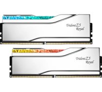 G.Skill DDR5 - 32GB - 6800 - CL - 34 (2x 16 GB) Dual Kit, silver RAM, F5-6800J3445G16GX2-TR5S, Trident Z5 Royal Silver, INTEL XMP F5-6800J3445G16GX2-TR5S