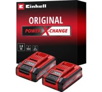 Einhell Power-X-Change Plus TWIN-PACK 18V 3.0Ah Battery (red/black, 2 pieces, without charger) 4511631
