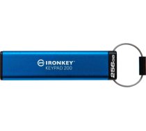 Kingston IronKey Keypad 200 256 GB USB stick (blue, USB-A 3.2 Gen 1) IKKP200/256GB