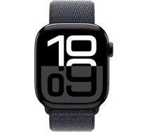 Apple Watch Series 10, Smartwatch (black (glossy), aluminum, 42 mm, Sport Loop ink) MWWG3QF/A