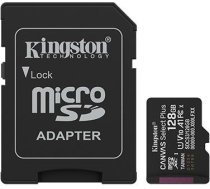 Kingston Technology 128GB microSDXC Canvas Select Plus Gen3 UHS-I A1 Card + Adapter SDCS3/128GB