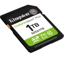 Kingston Technology 1TB SDXC Canvas Select Plus Gen3 150MB/s C10 UHS-I U3 V30 SDS3/1TB