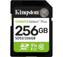 Kingston Technology 256GB SDXC Canvas Select Plus Gen3 150MB/s C10 UHS-I U1 V10 SDS3/256GB