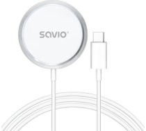 Bezvadu Lādētājs Savio ar USB - USB-C kabeli 15W 1m White LA-11