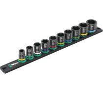 Wera 9607 Nut magnetic strip B Impaktor 1 socket wrench set 3/8 (black/green, 10 pieces, for impact wrenches) 05005451001