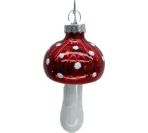 Ziemassvētku rotājums JOY “Mushroom” – sēnīte, 9 cm, stikls 89098