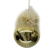 Ziemassvētku rotājums JOY “Goldy” – zeltainā bumba, Ø8 cm, stikls 89093