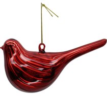 Ziemassvētku rotājums JOY “Bidry Red”, 15 cm, stikls 89075